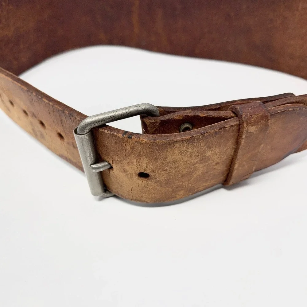 Bolen Top Grain Steer Hide Weightlifting Belt Adjustable Leather Large 40-42